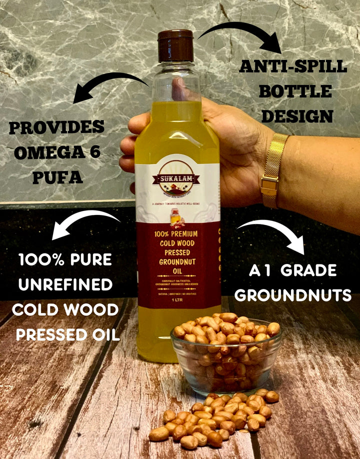 Sukalam Premium Groundnut Oil | Wood Cold Pressed