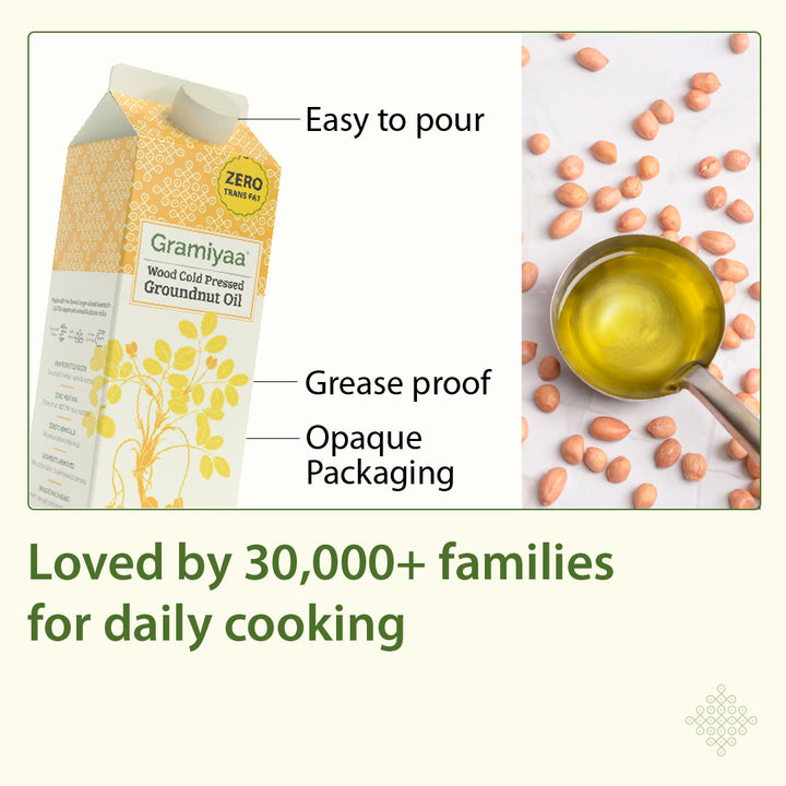 Gramiyaa Groundnut Oil | Wood Cold Pressed