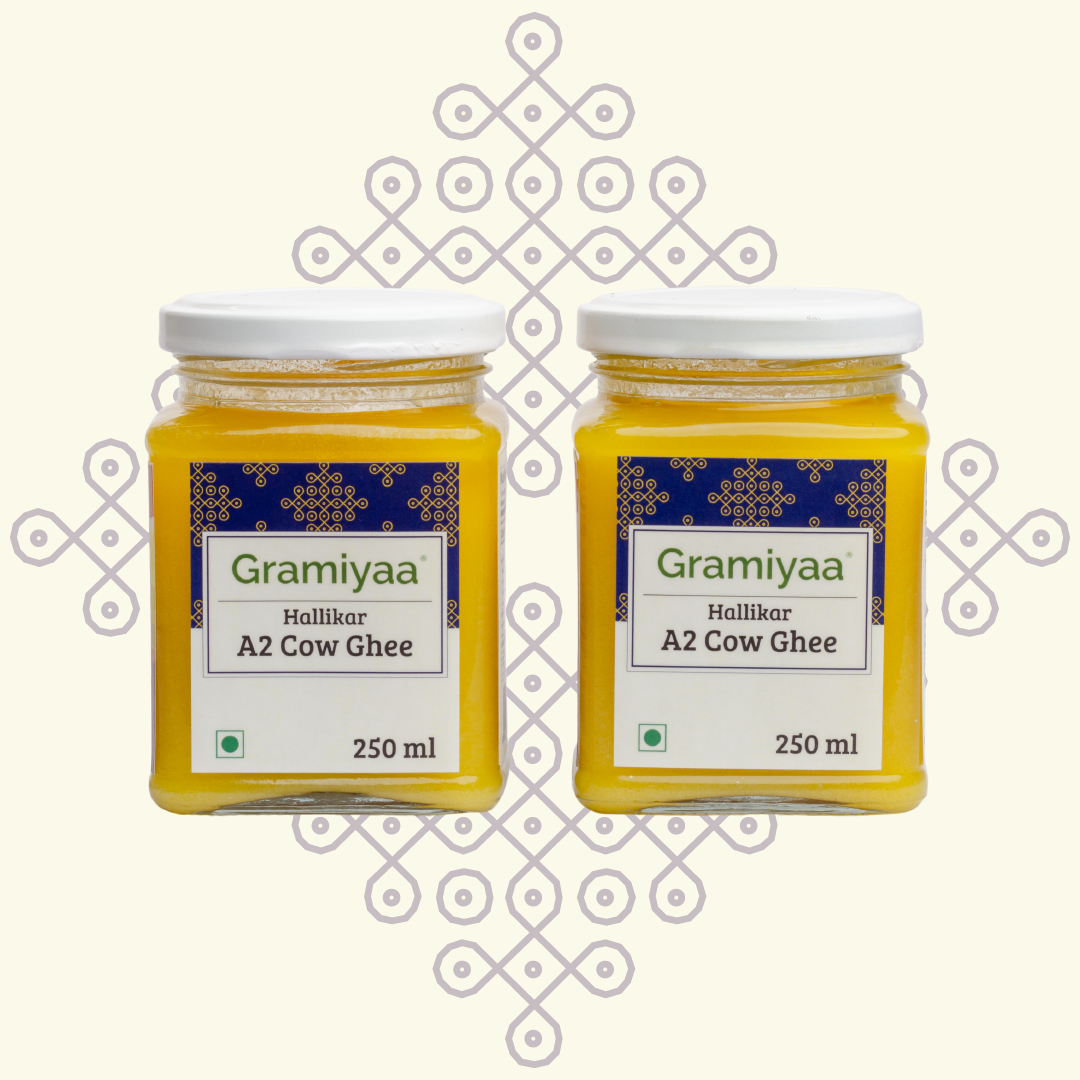 Gramiyaa A2 Desi Ghee | Hallikar Cows Milk & Bilona Crafted