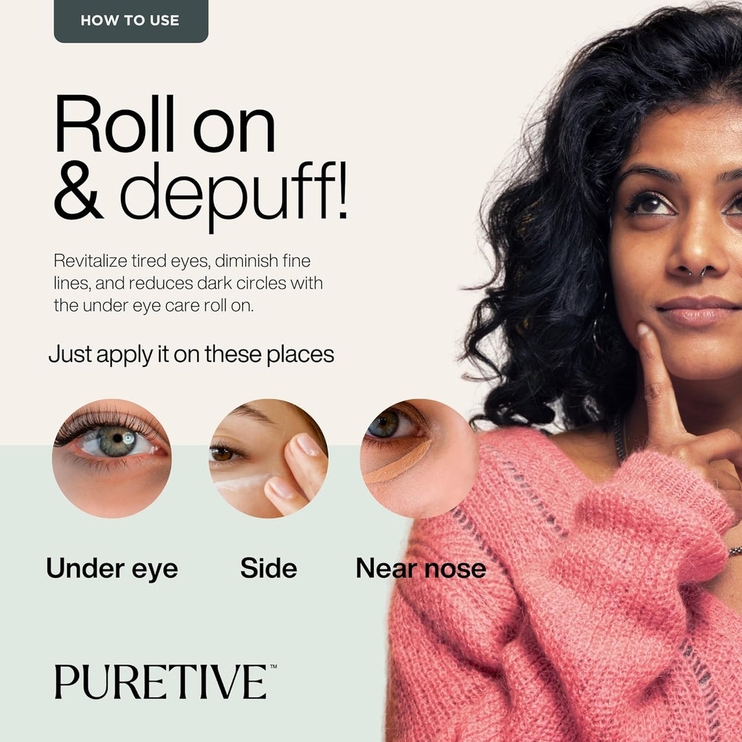 Under Eye Care Roll-On | Hydration & Puffiness Reduction | 10 ml