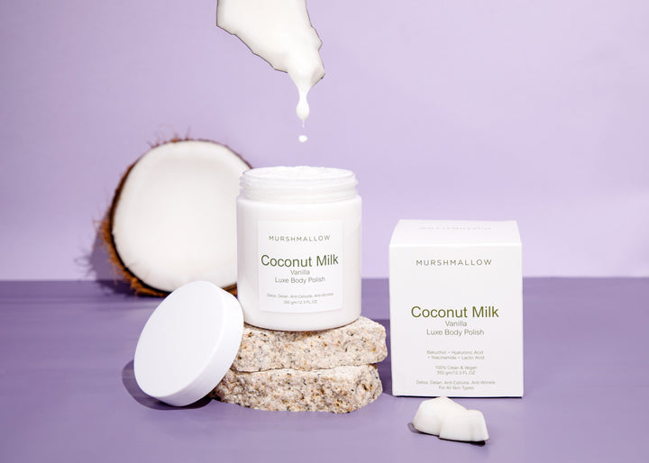 Coconut Milk & Vanilla Body Polish | Anti-Cellulite &  Anti-wrinkle | 350 gm