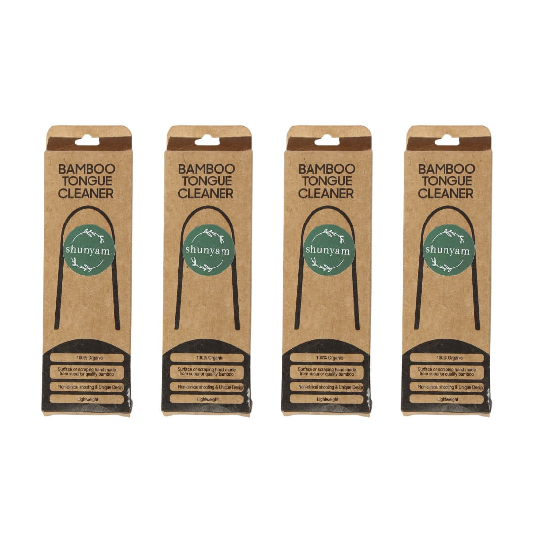 Bamboo Tongue Cleaner | Pack of 4 - bhrsa