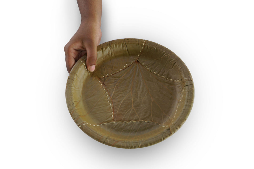 Biodegradable Leaf Snack Plate | Pack of 25 | - bhrsa