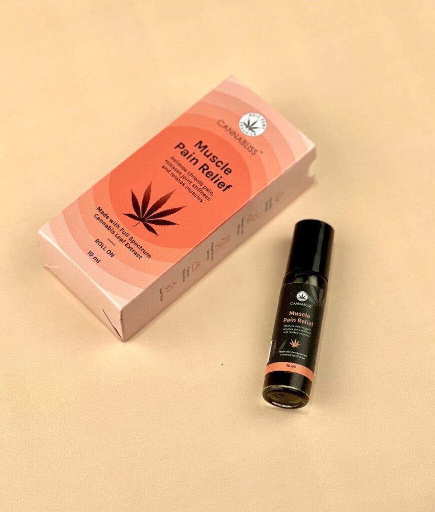 Cannabliss Muscle Pain Relief Roll-On | CBD-Powered | 10 ml - bhrsa