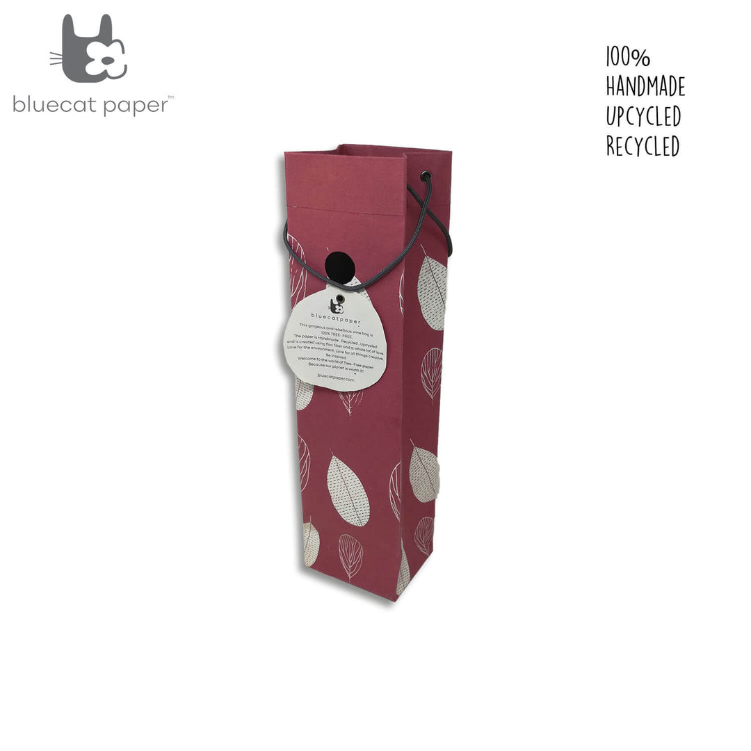 Charming Handmade Paper Wine Bag - bhrsa