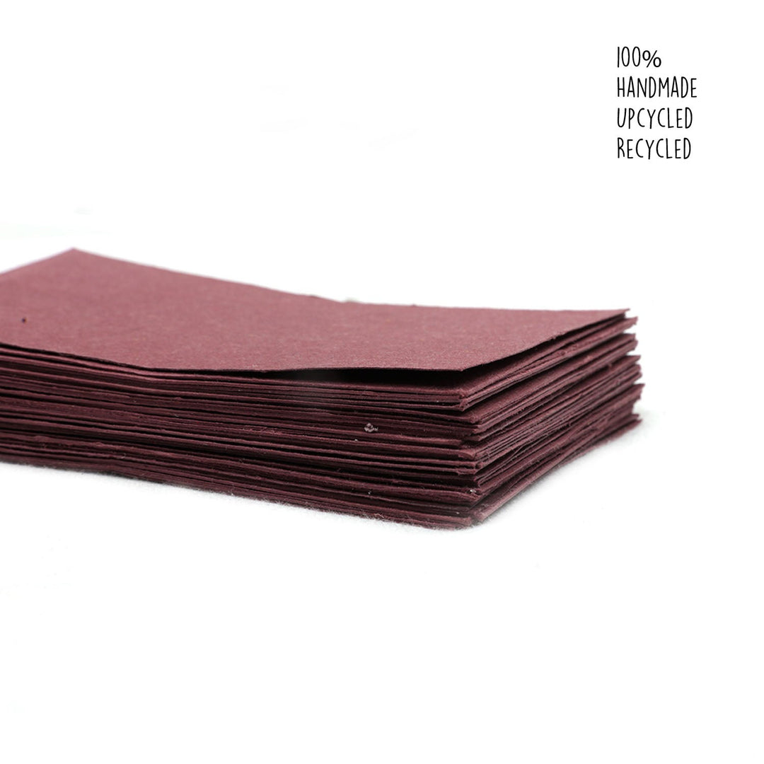 Dark Mauve Paper | Handmade | Pack of 24 | A4 - bhrsa