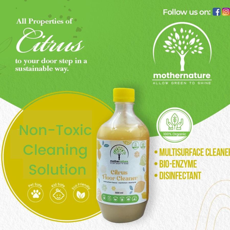 Eco-friendly Citrus Disinfectant Floor & Surface Cleaner Liquid | 500ml - bhrsa