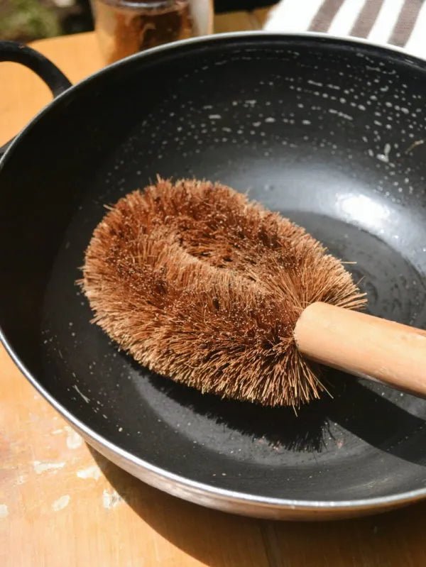 Long Handle Pot Brush | Coconut Fiber - bhrsa