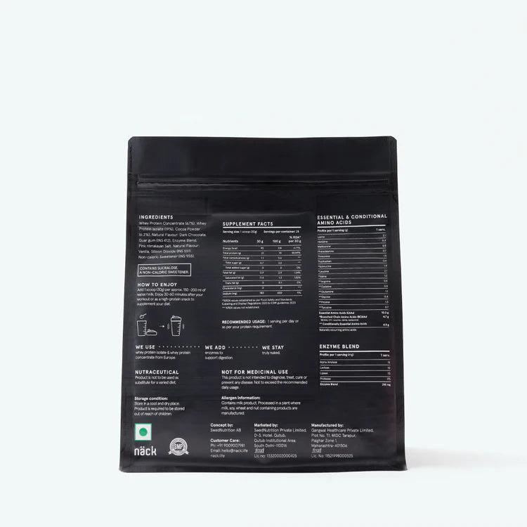 Näck Whey Protein Powder | Chocolate Flavoured | 840g - bhrsa