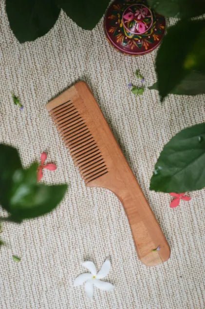 Neem Comb | With Handle - bhrsa