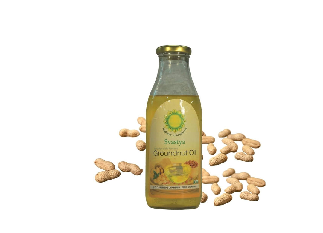 Organic Groundnut Oil |Wooden Cold-Pressed | 1 L - bhrsa