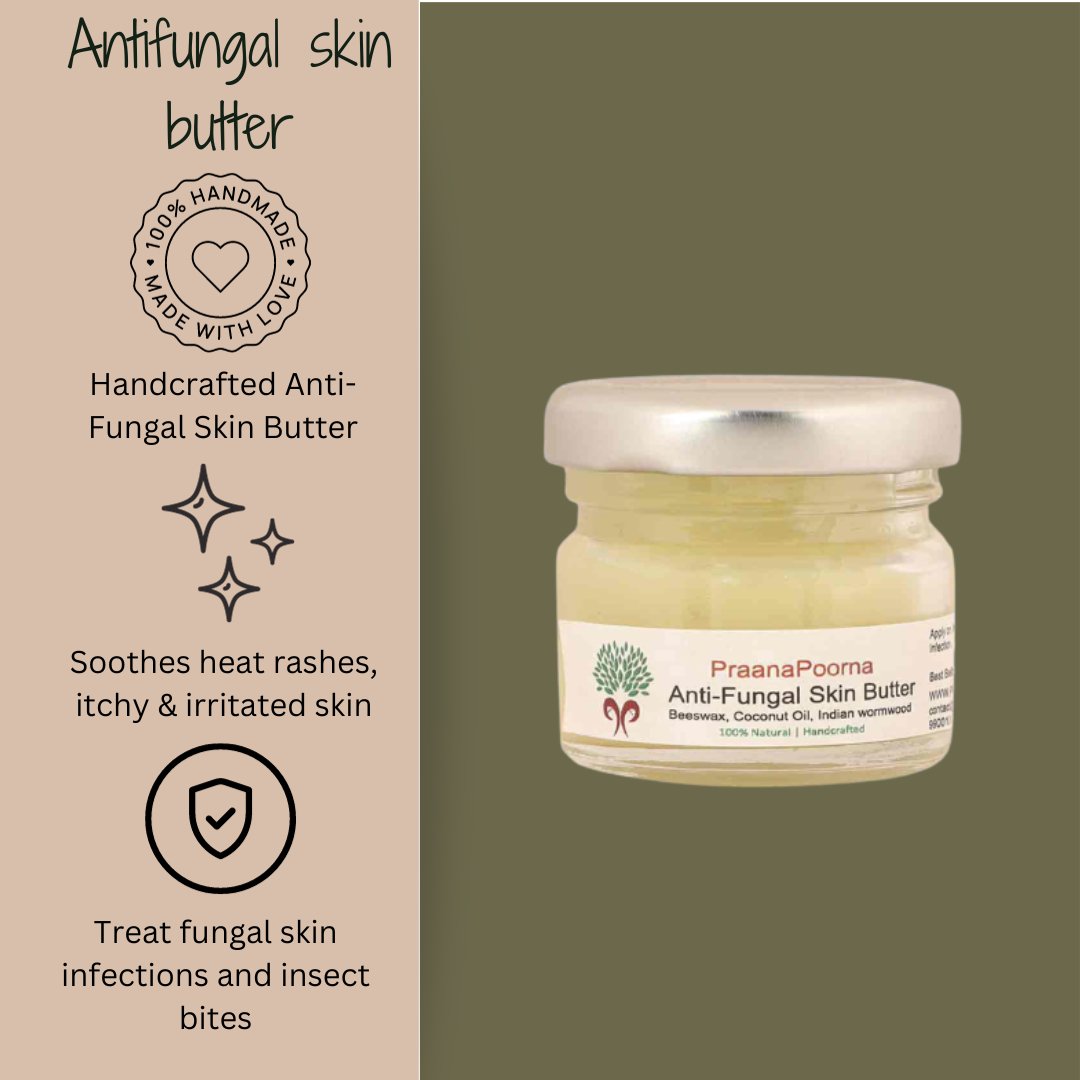 PraanaPoorna Antifungal skin butter | 25 ml - bhrsa