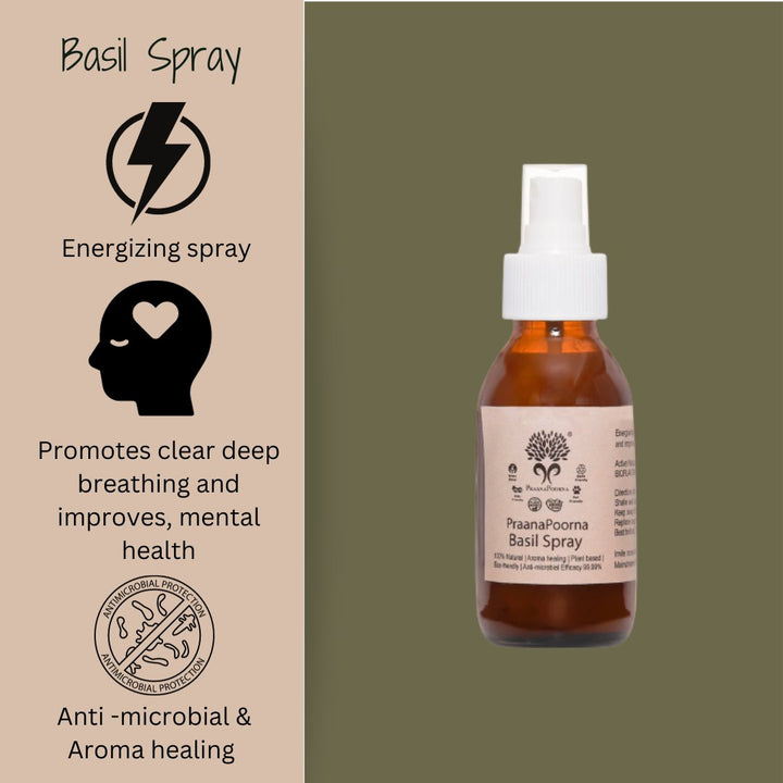 PraanaPoorna Basil Spray | 100 ml - bhrsa