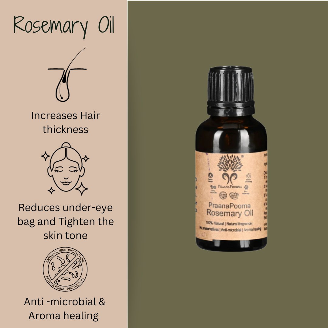 Praanapoorna Rosemary Oil | 30 ml - bhrsa