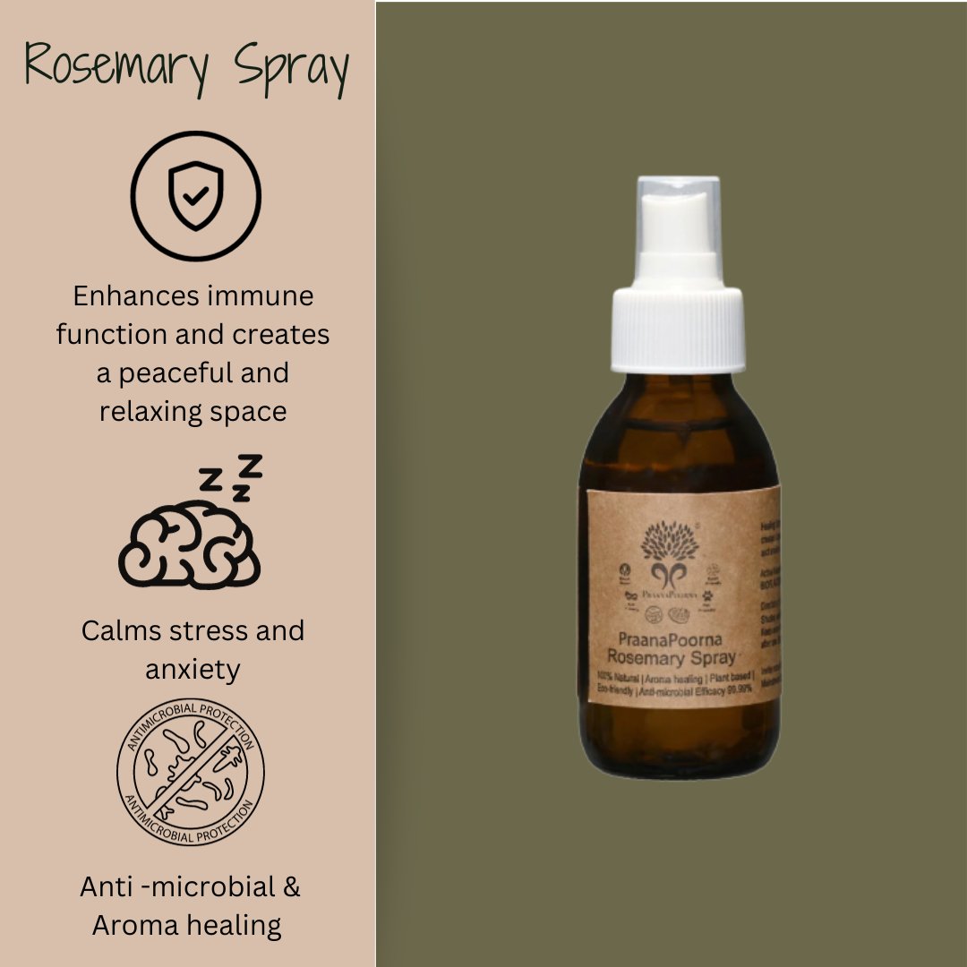 PraanaPoorna Rosemary Spray | 100 ml - bhrsa