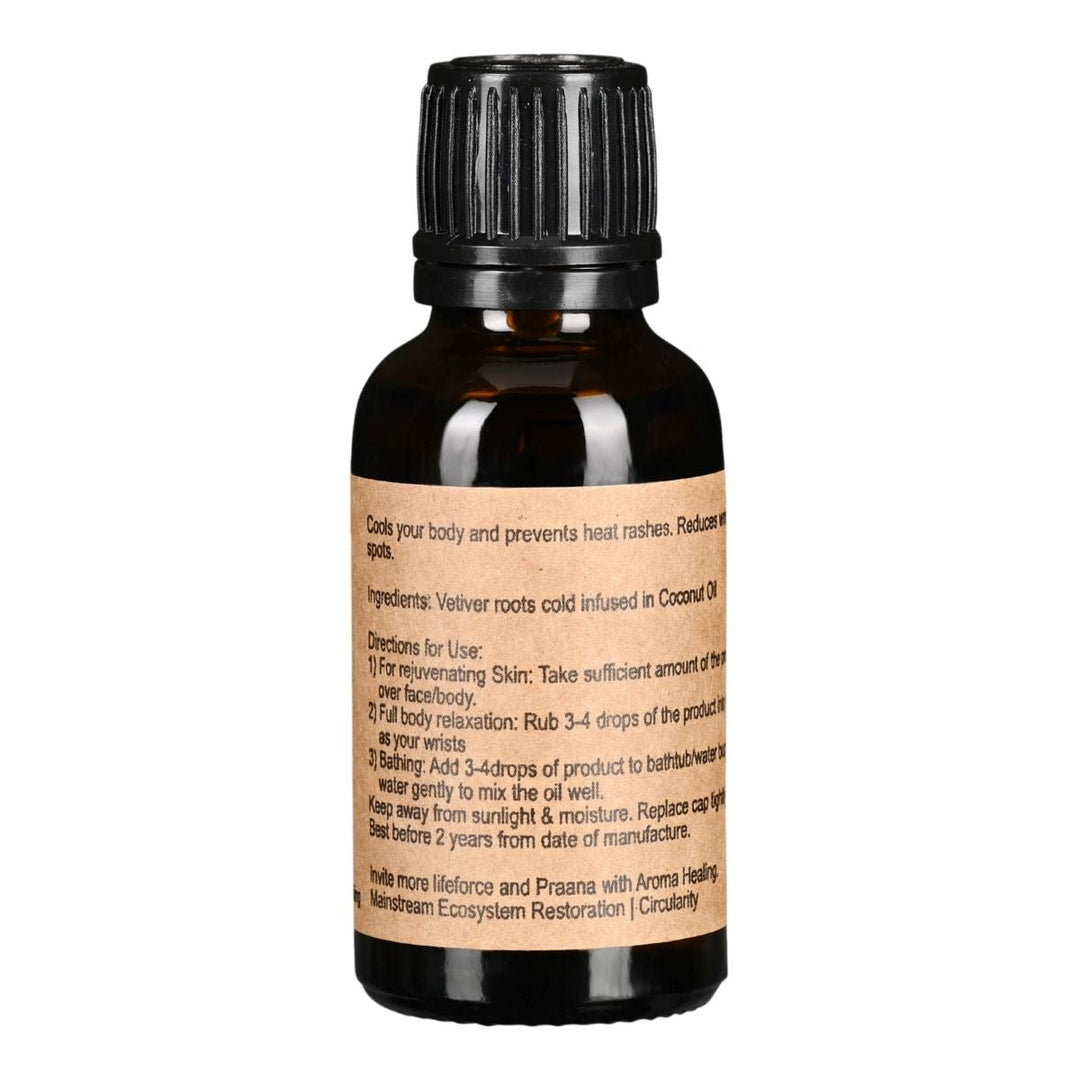 Praanapoorna Vetiver Infused Healing Oil | 30 ml - bhrsa