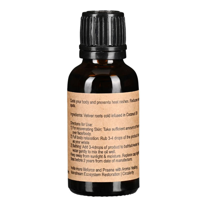 Praanapoorna Vetiver Infused Healing Oil | 30 ml - bhrsa